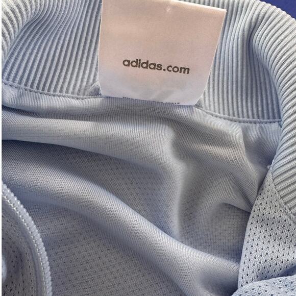 Adidas Small Blue Jacket Front Zipper 100% Polyester - Picture 4 of 9